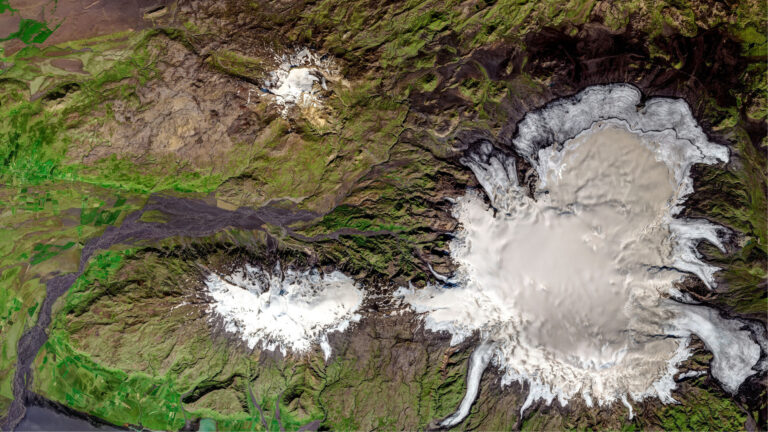 ledovce Mýrdalsjökull a Eyjafjallajökull